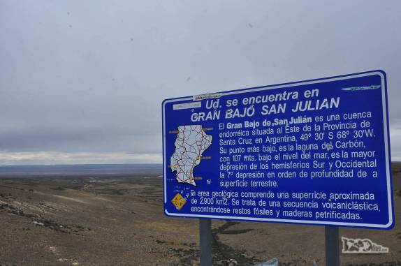 Bajo San julian, o ponto mais baixo das Américas, no sul da Argentina